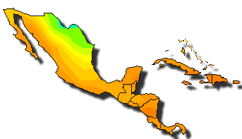 Map of Central America and Caribbean